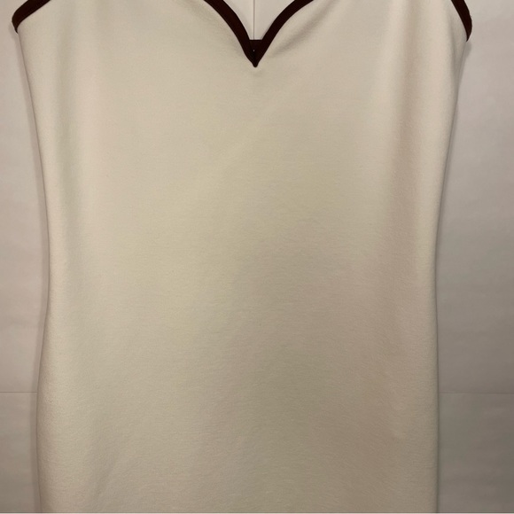 Abercrombie Women’s Notch-Neck Midi Dress Medium Off White - Picture 8 of 14